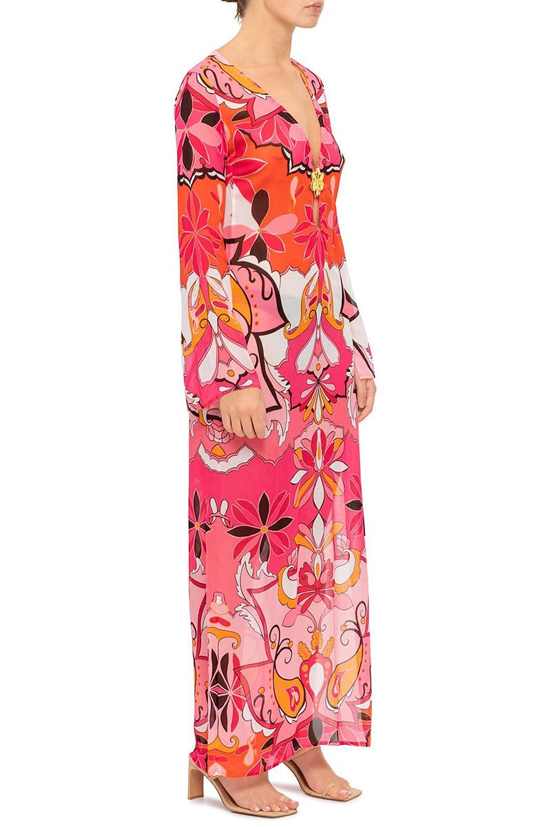 Hotline' Maxi Dress - Boheme Pink