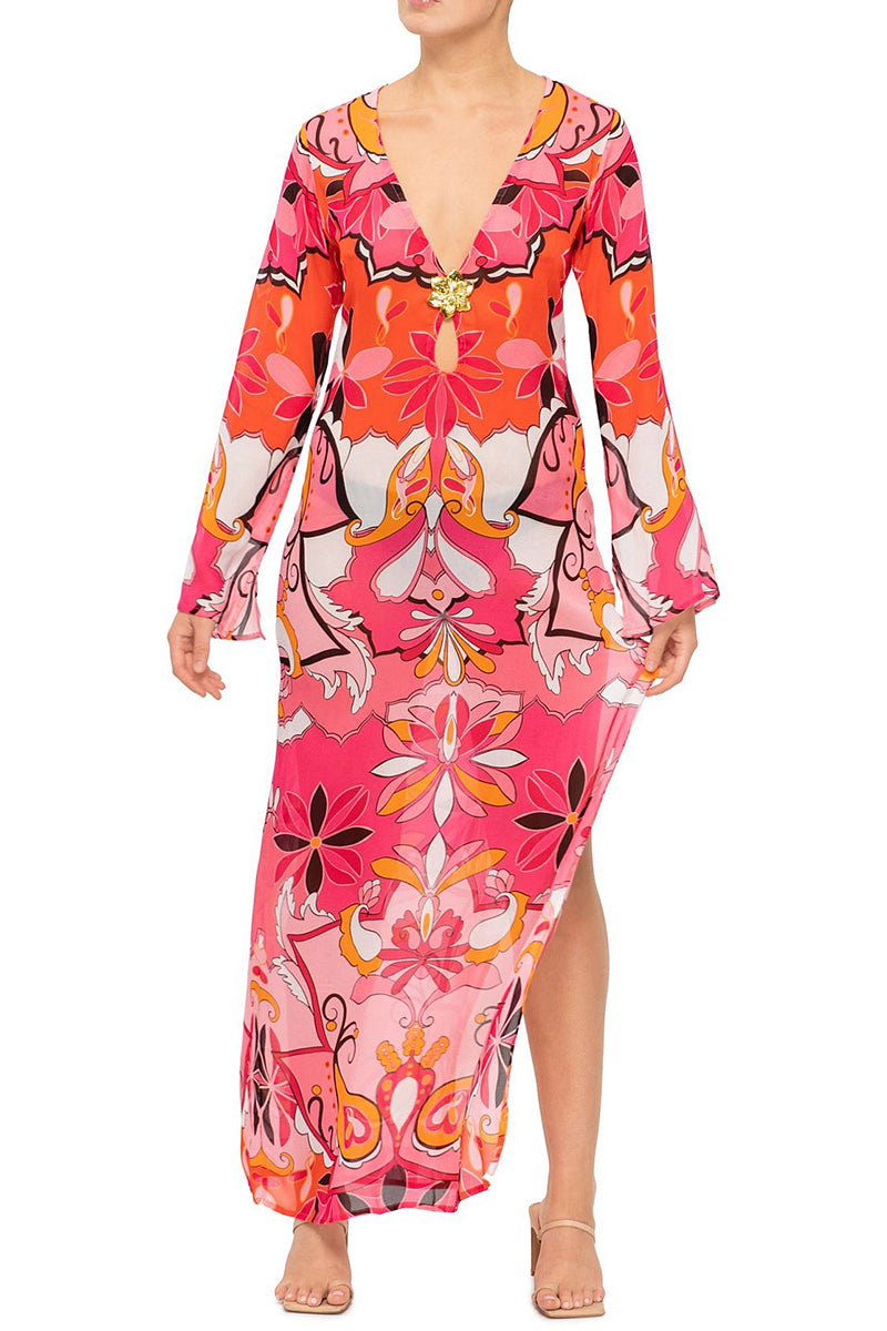 Hotline' Maxi Dress - Boheme Pink