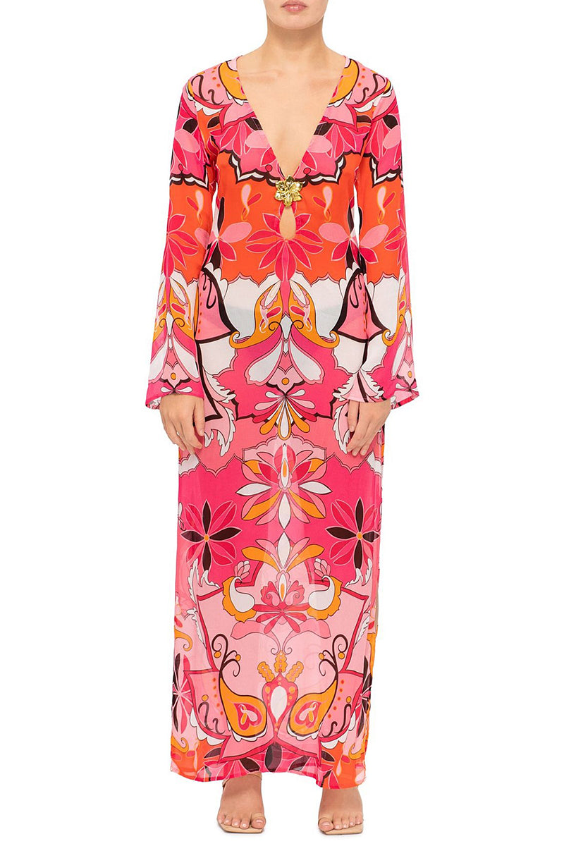 Hotline' Maxi Dress - Boheme Pink