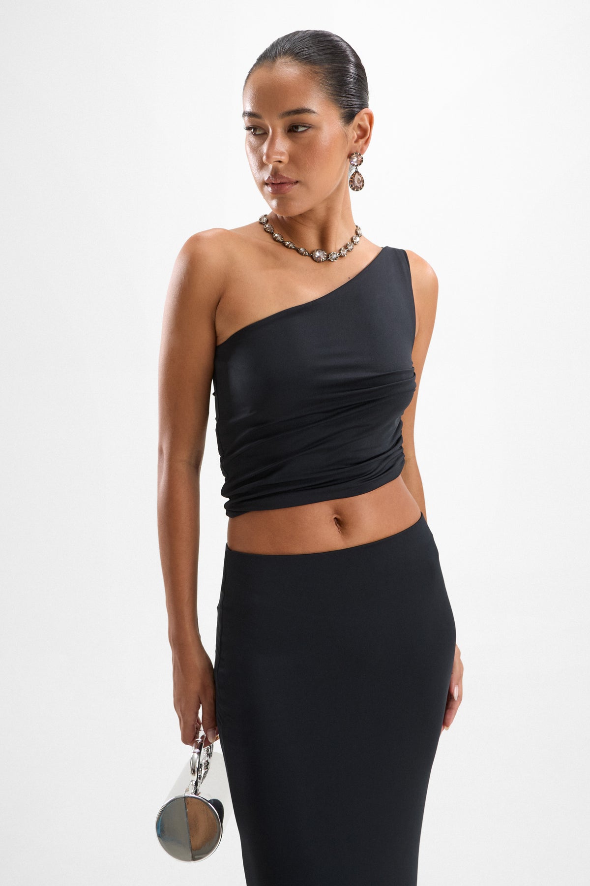 Cleo Cropped Top - Black