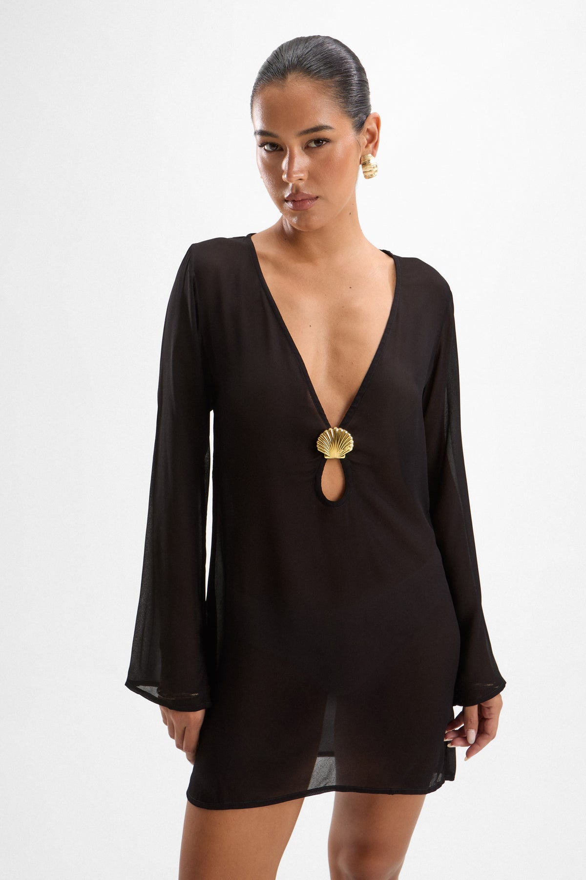 Lulu Seashell Dress - Black