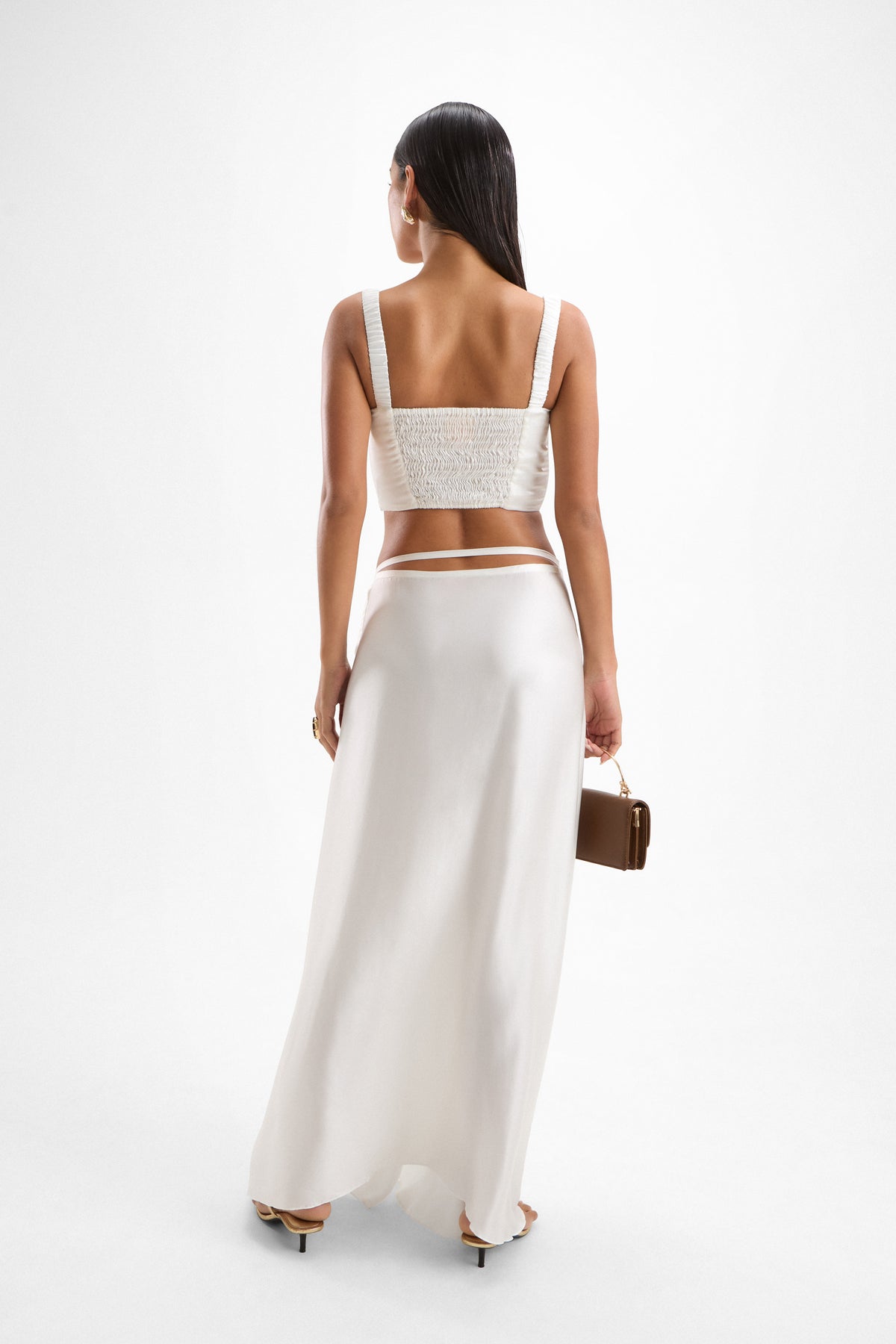 Monica Wrap Skirt - Pearl