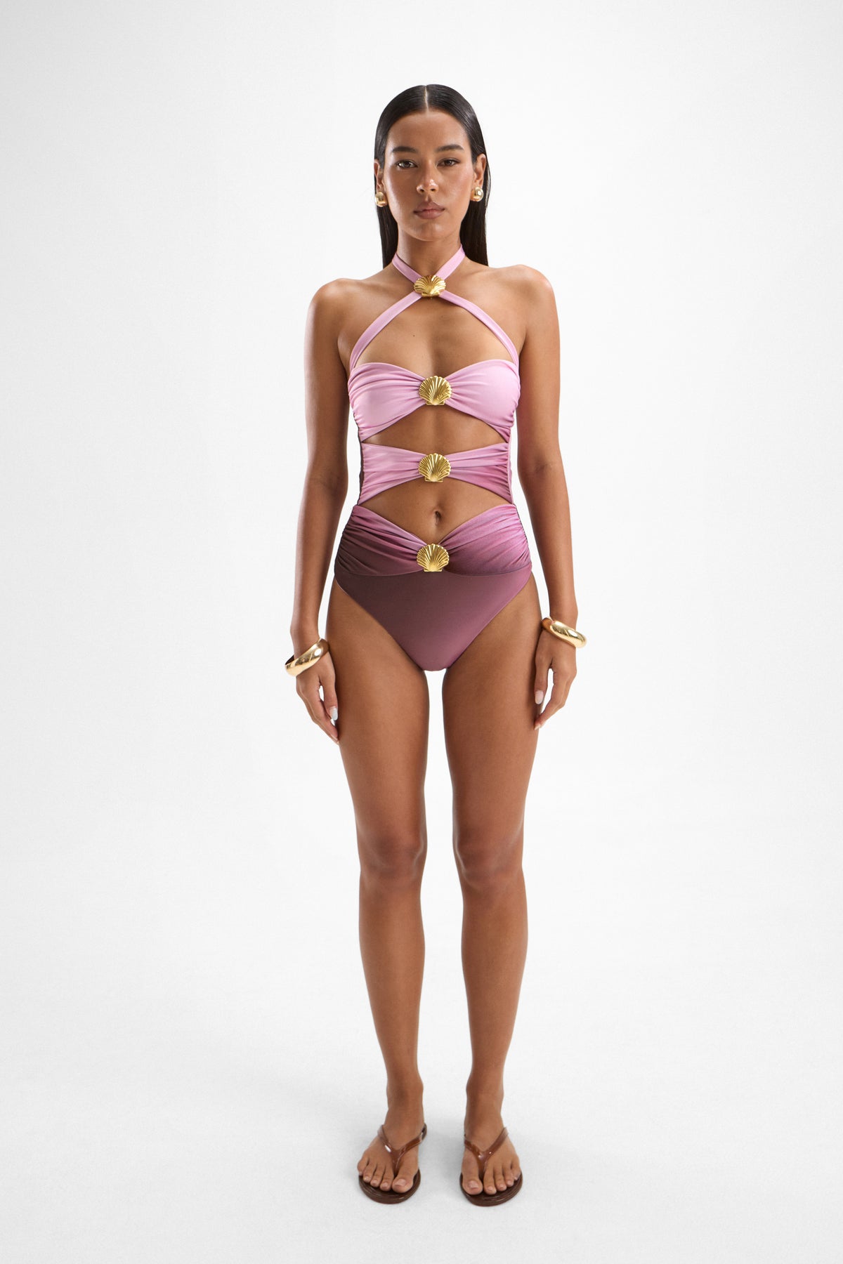 Diamond Seashell Swimsuit - Eclair