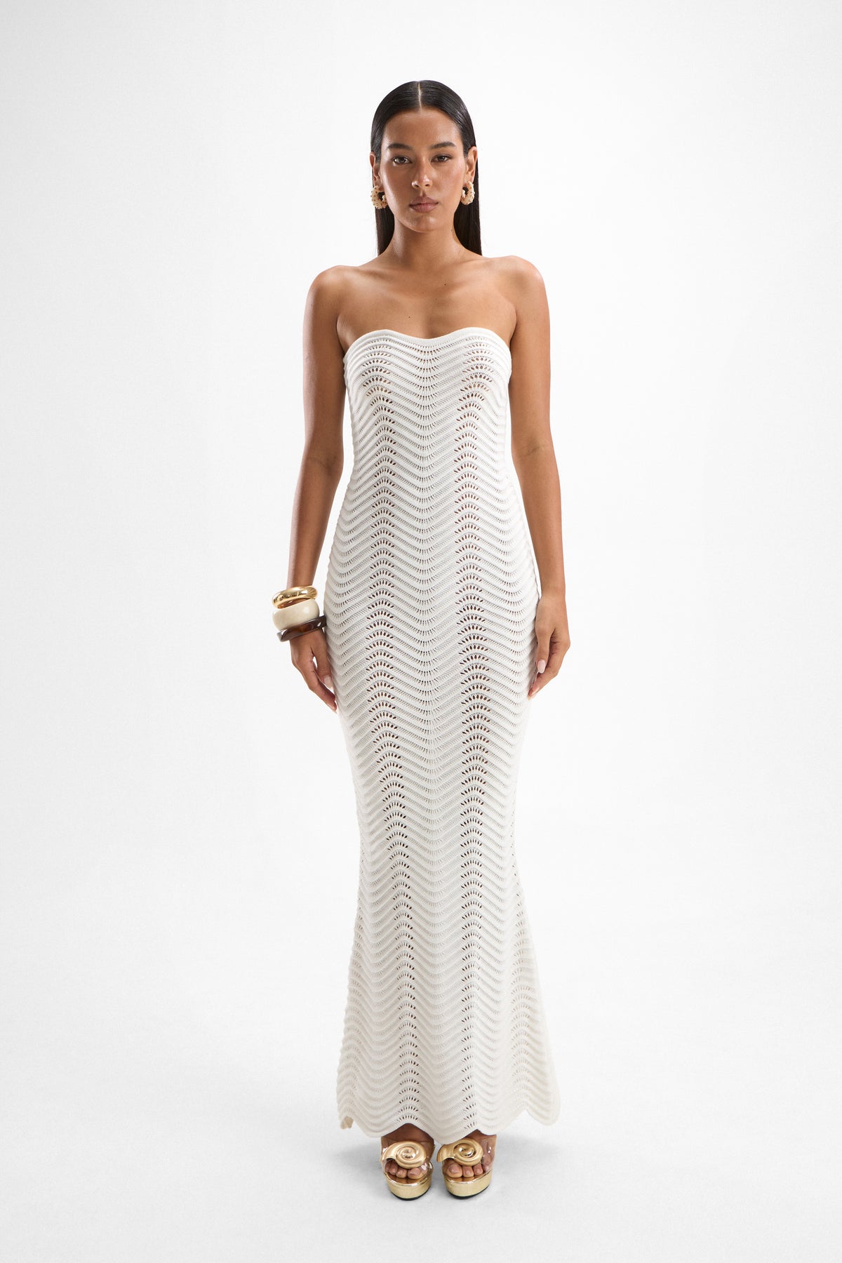 Granita Maxi Dress - Pearl