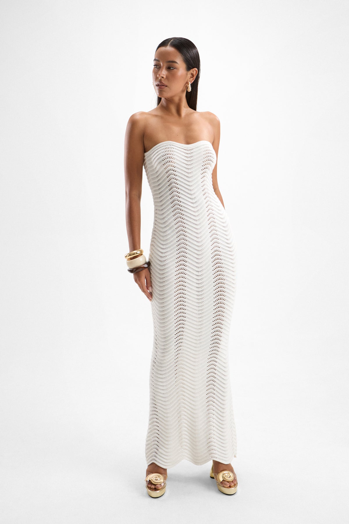 Granita Maxi Dress - Pearl