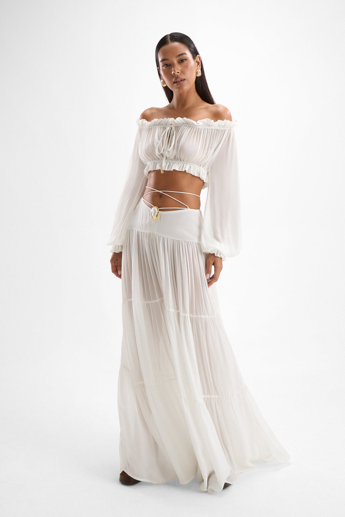 Song Moonstone Skirt - Pearl