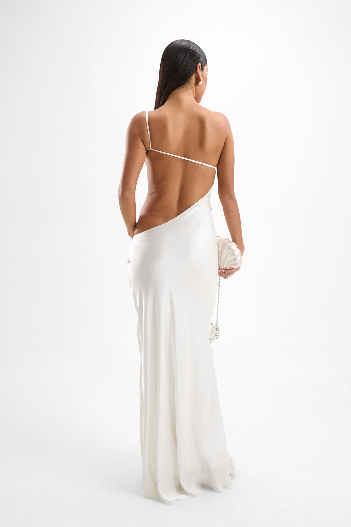 Sage Embellished Gown - Pearl