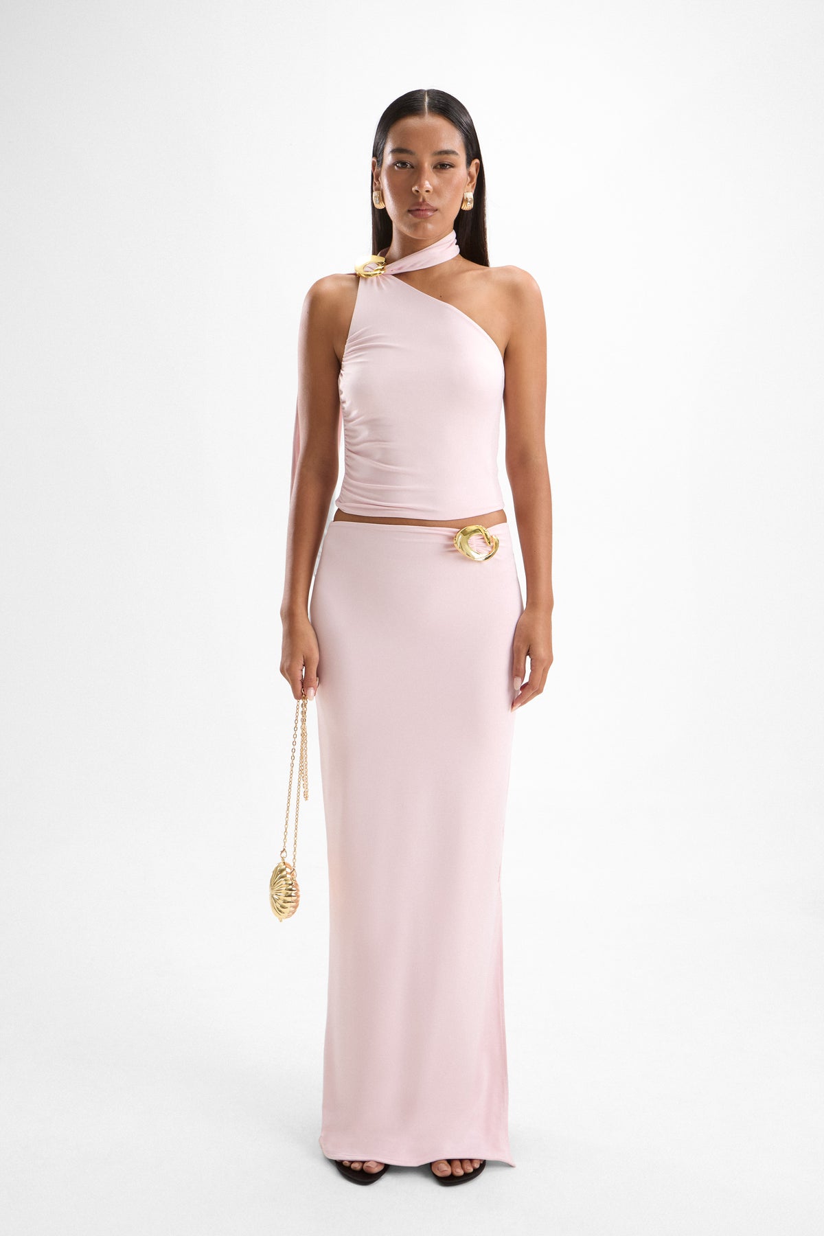 Reverie Halo Maxi Skirt - Petal Pink