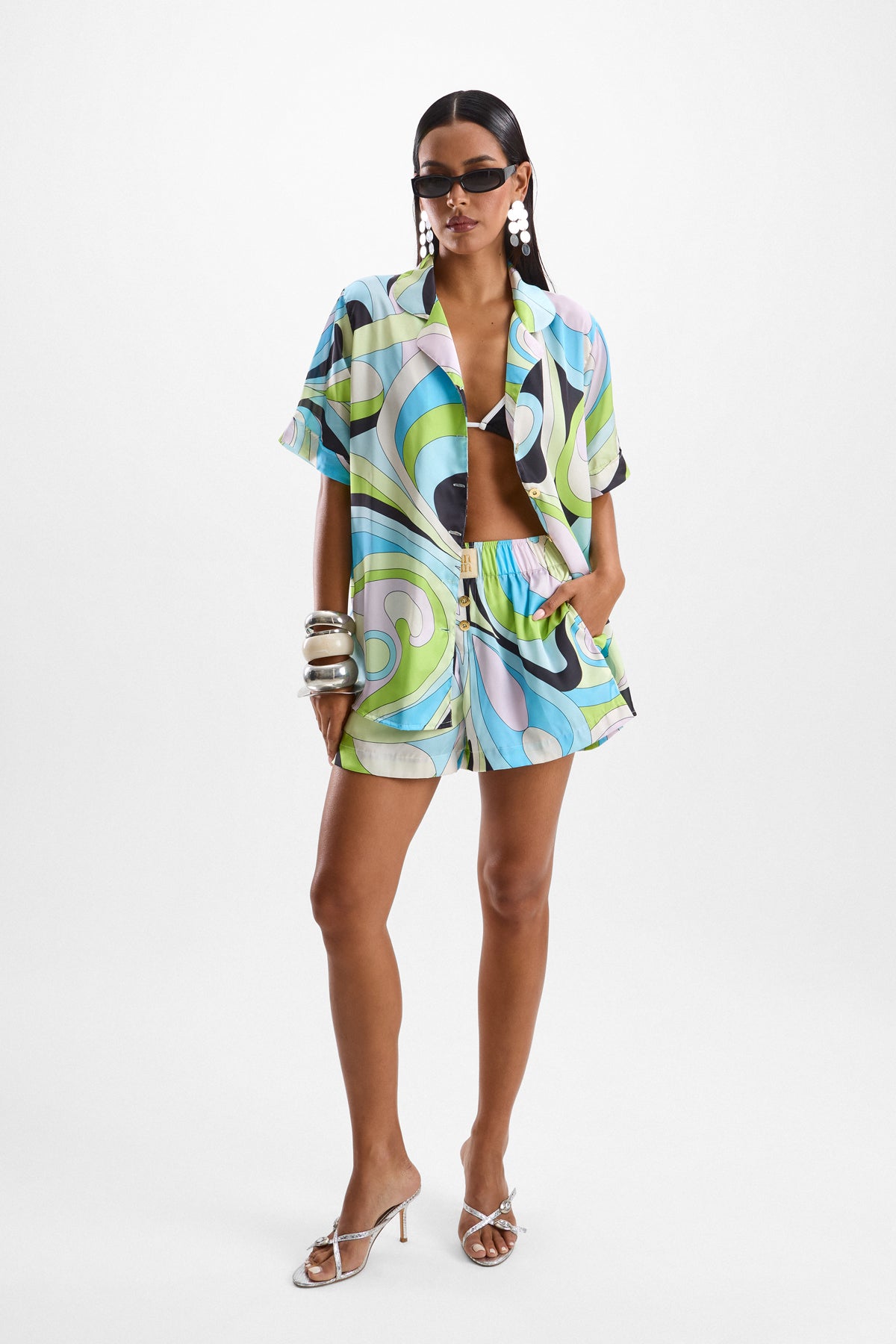 Troppo Bowling Shirt - Mars Blue