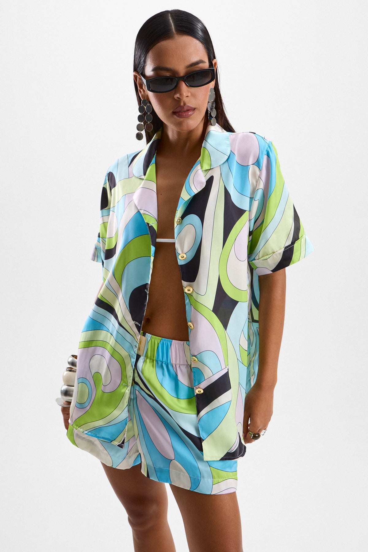 Troppo Bowling Shirt - Mars Blue