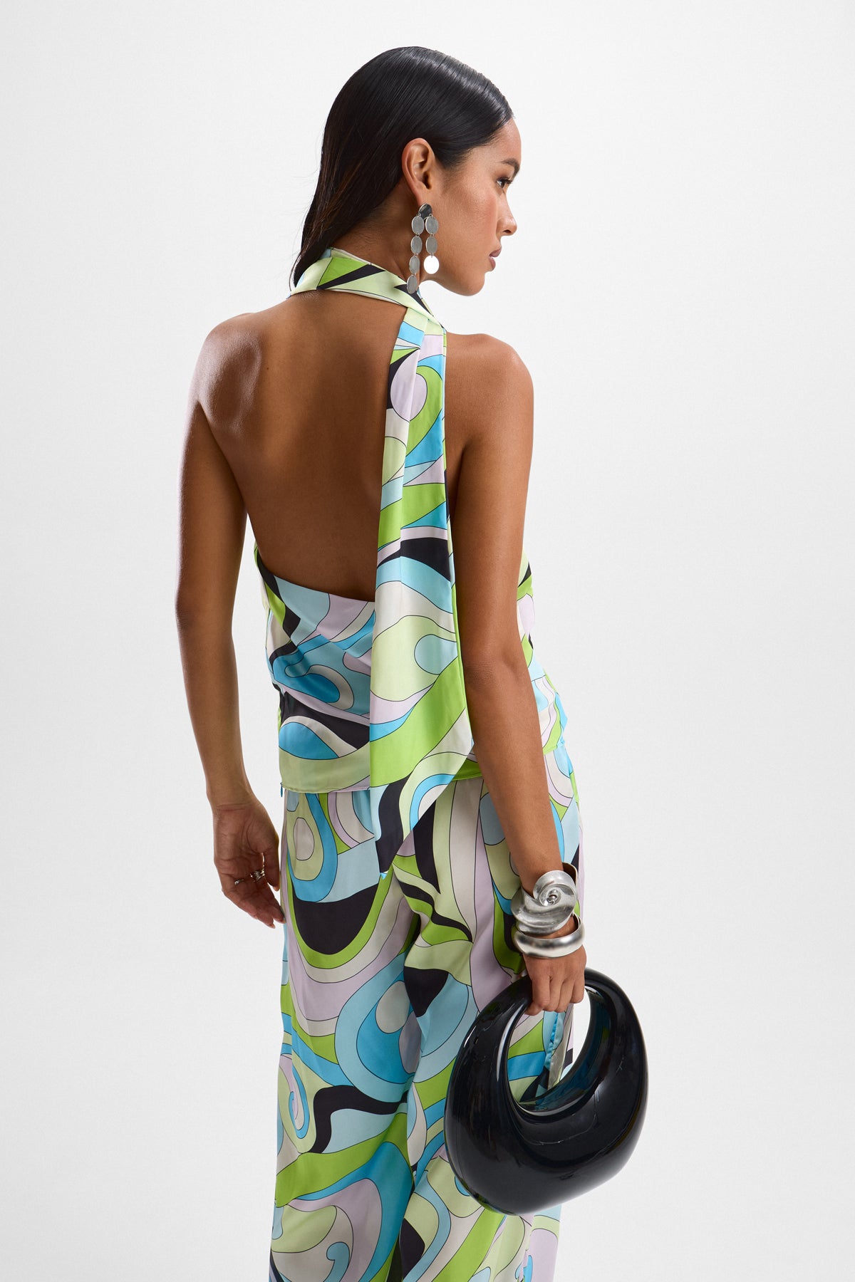 Blossom Halter Top - Mars Blue