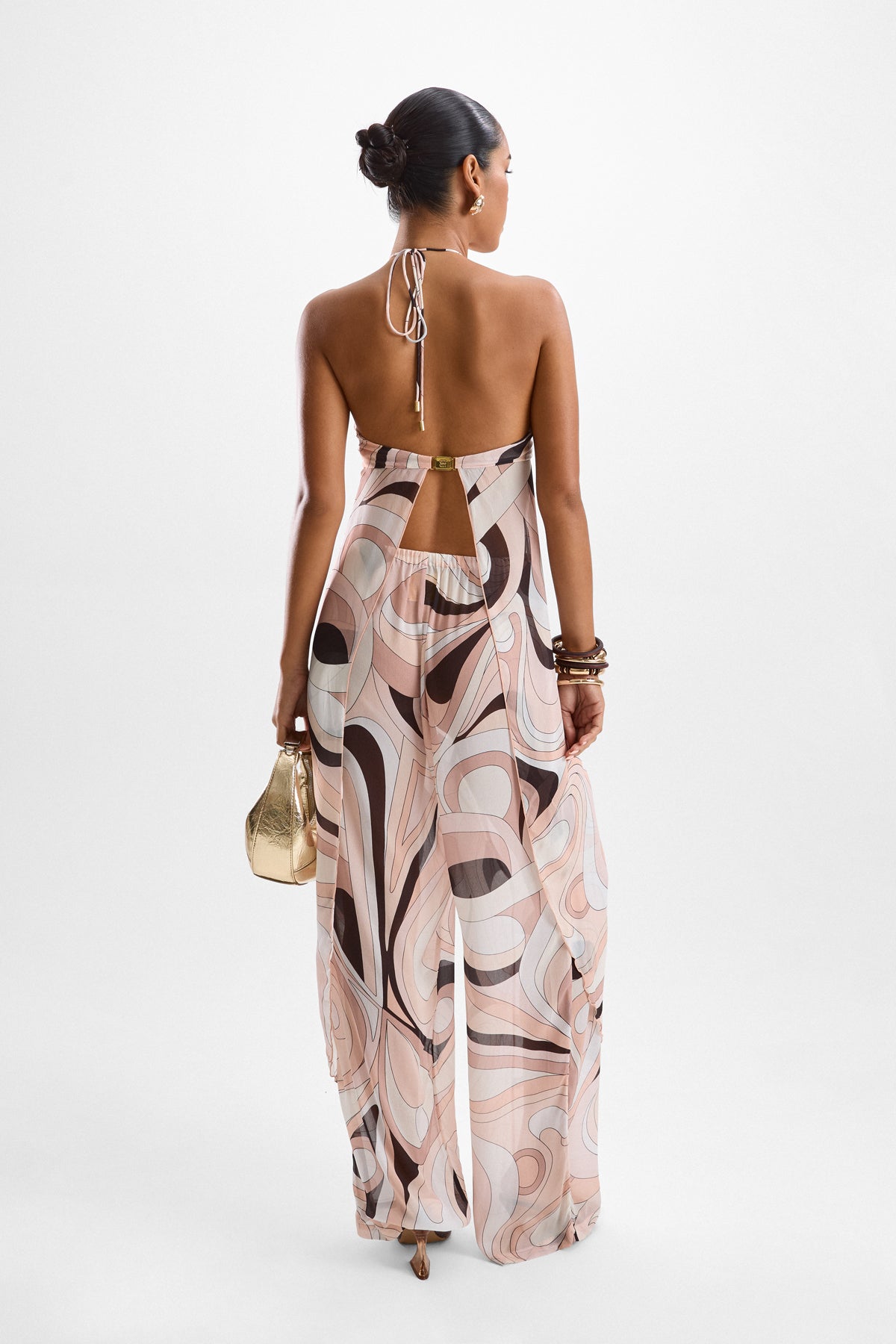 Coral Moonstone Drape Top - Mars Beige