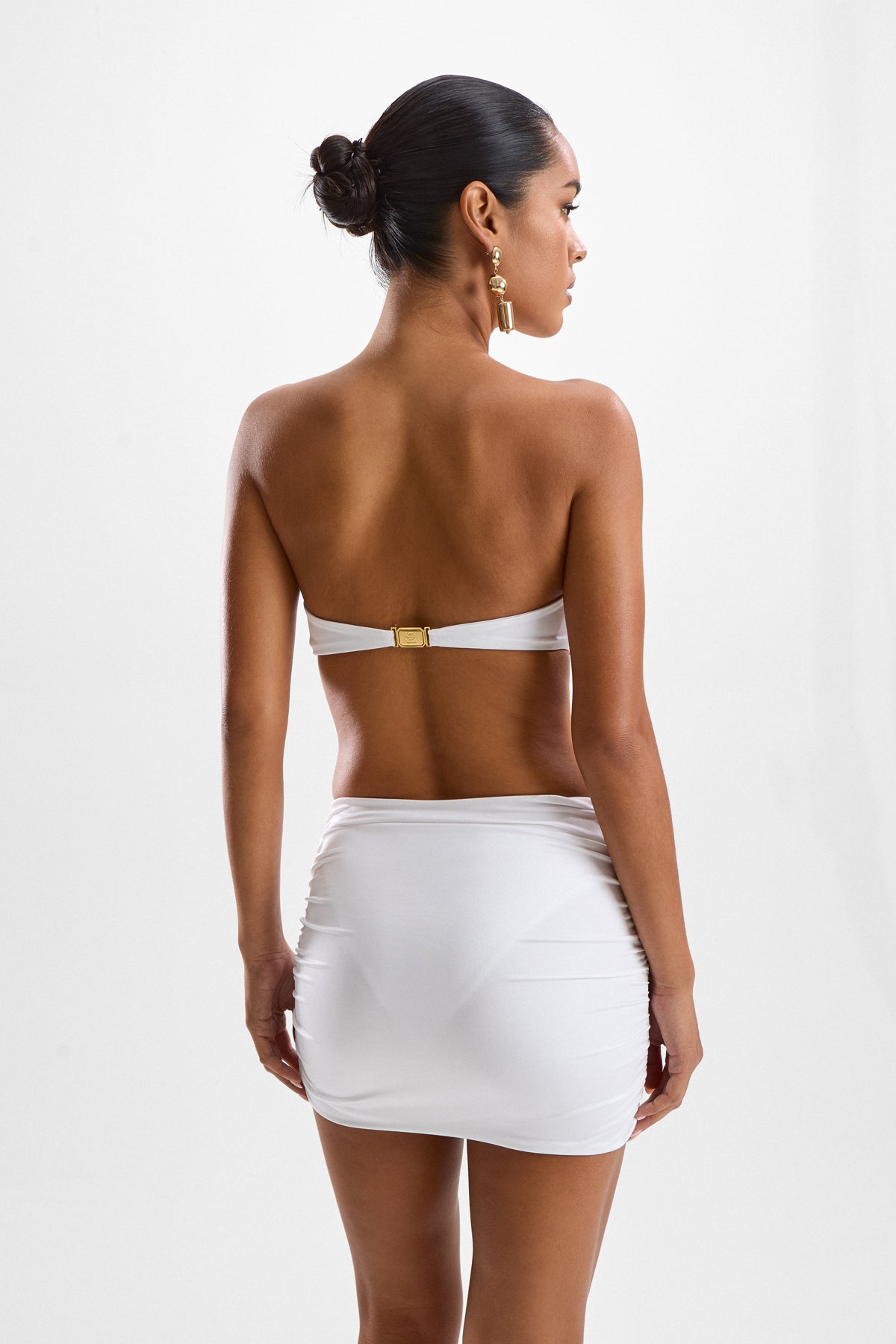 Coupe Moonstone Cut-Out Mini Skirt - Pearl