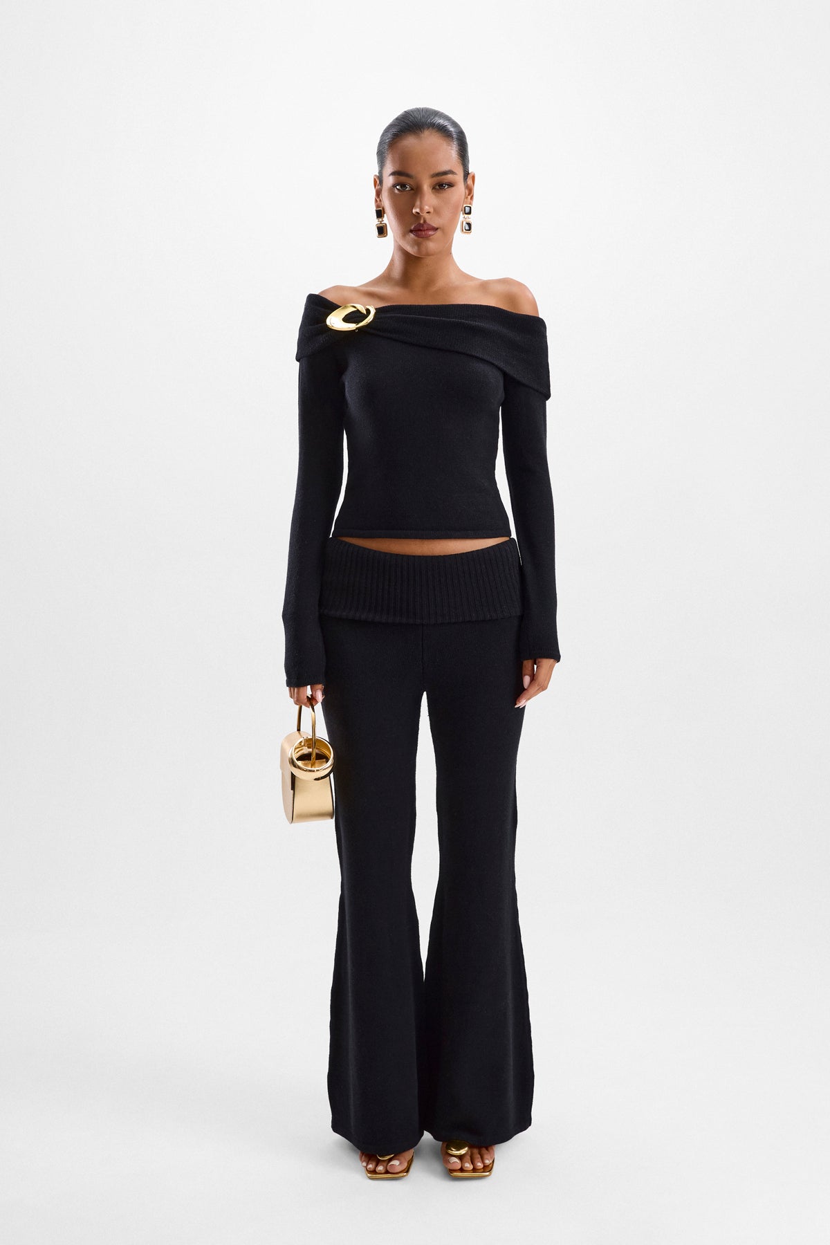 'Fawn' Knit Top - Black