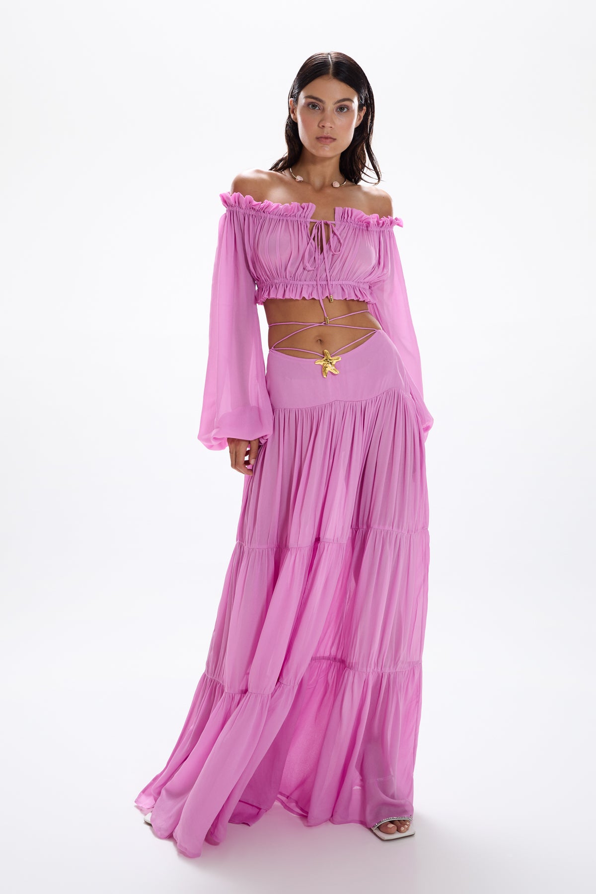 'Song' Seastar Skirt - Dahlia