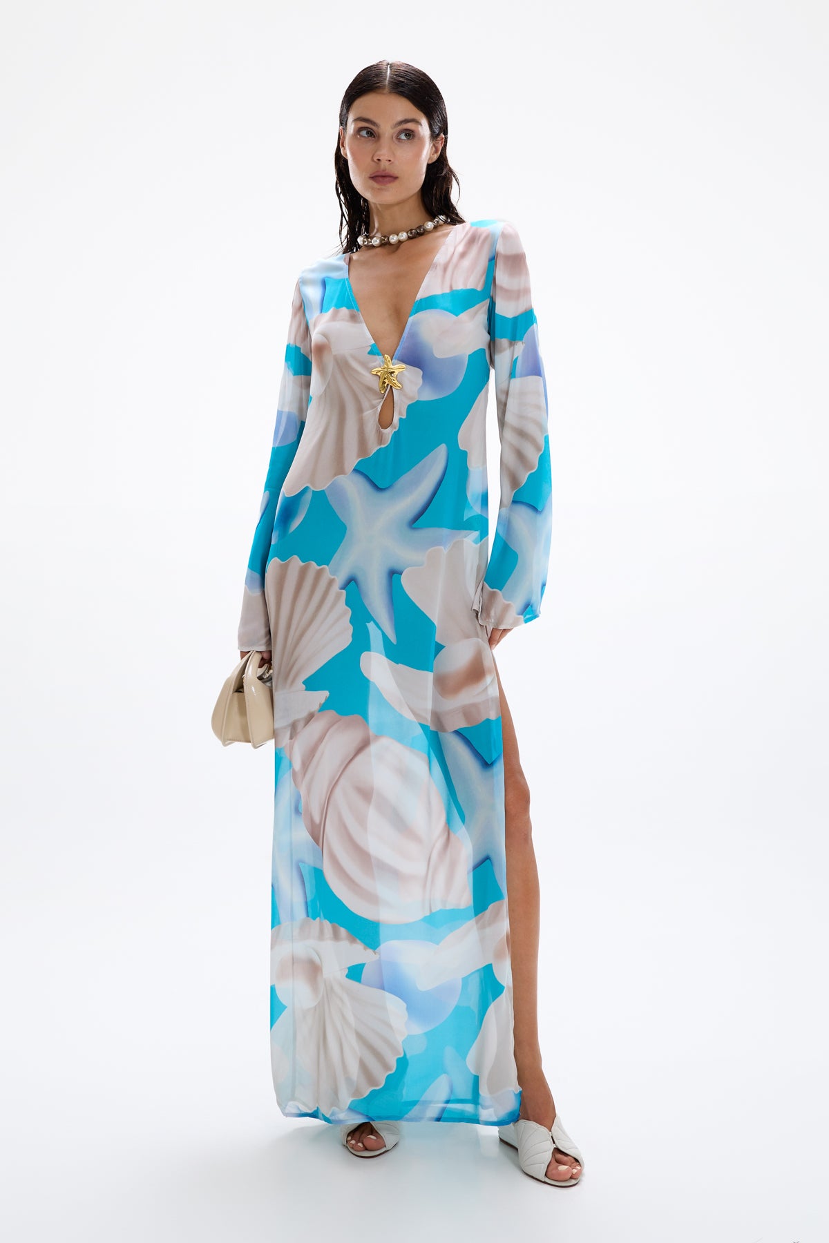 Hotline' Seastar Maxi Dress - Tahiti Blue