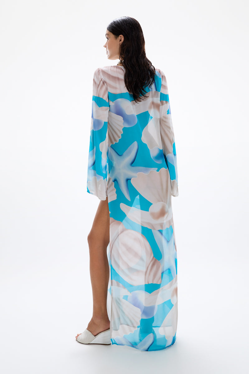 Hotline' Seastar Maxi Dress - Tahiti Blue