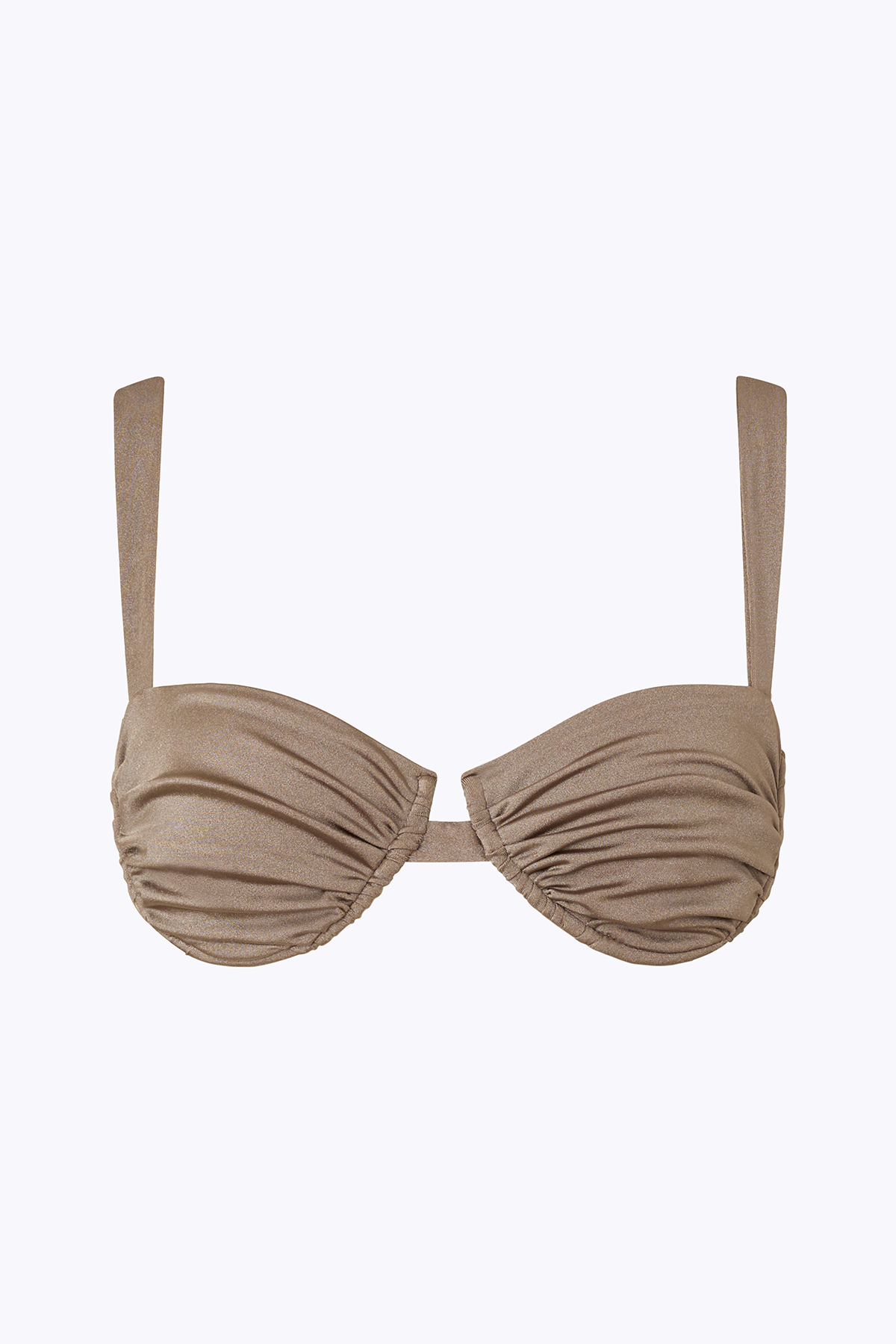 Ariel' Ruched Bra - Latte