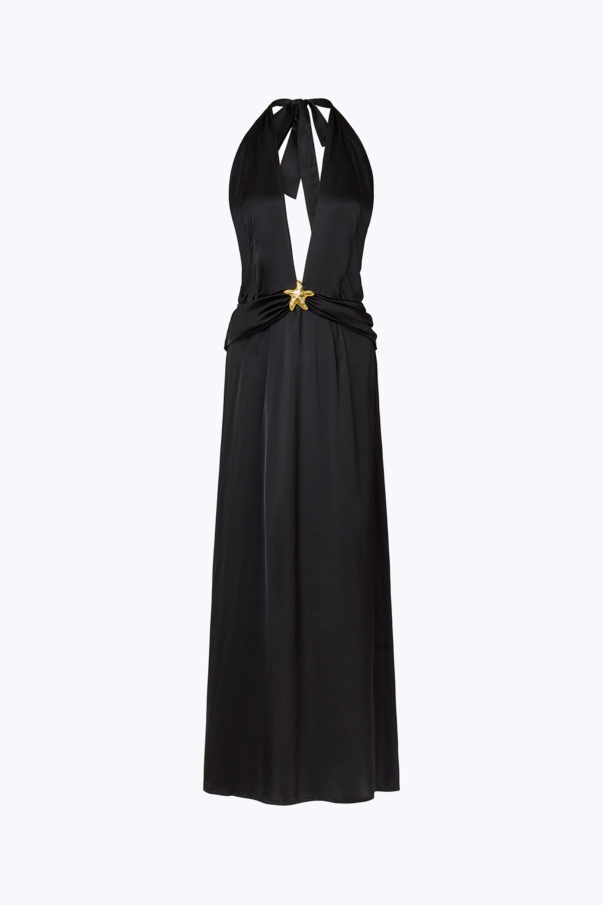 Neptune Halter Dress - Black