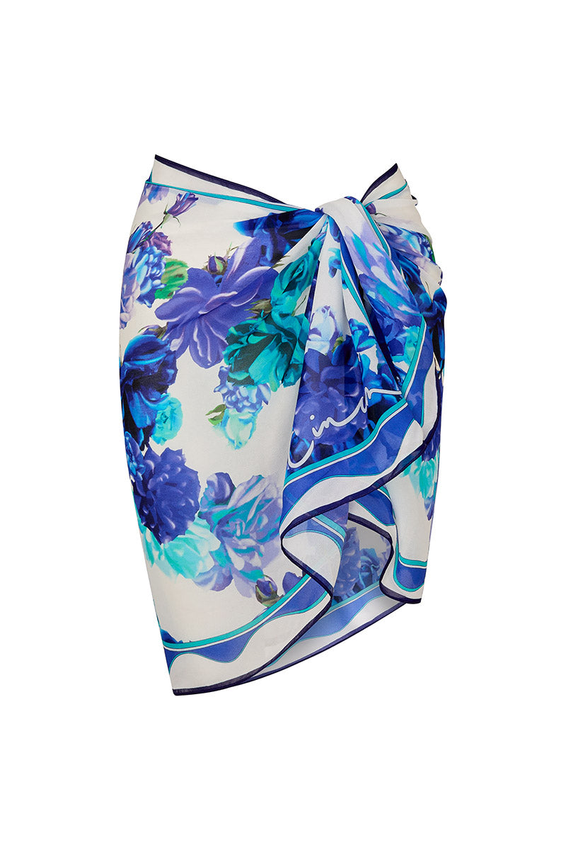 Short Sheer Scarf - Flamenco Blue