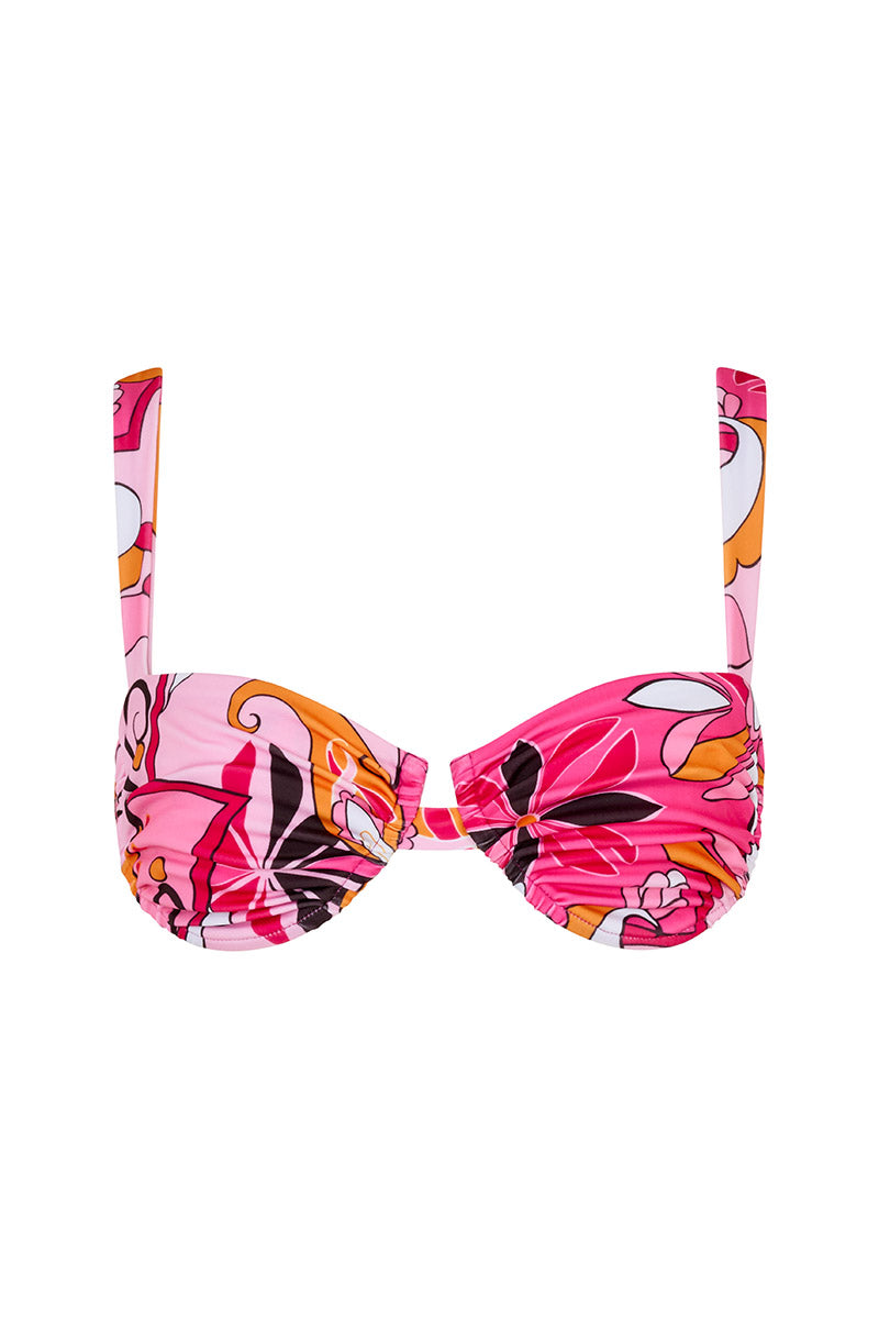 'Ariel' Ruched Bra - Boheme Pink