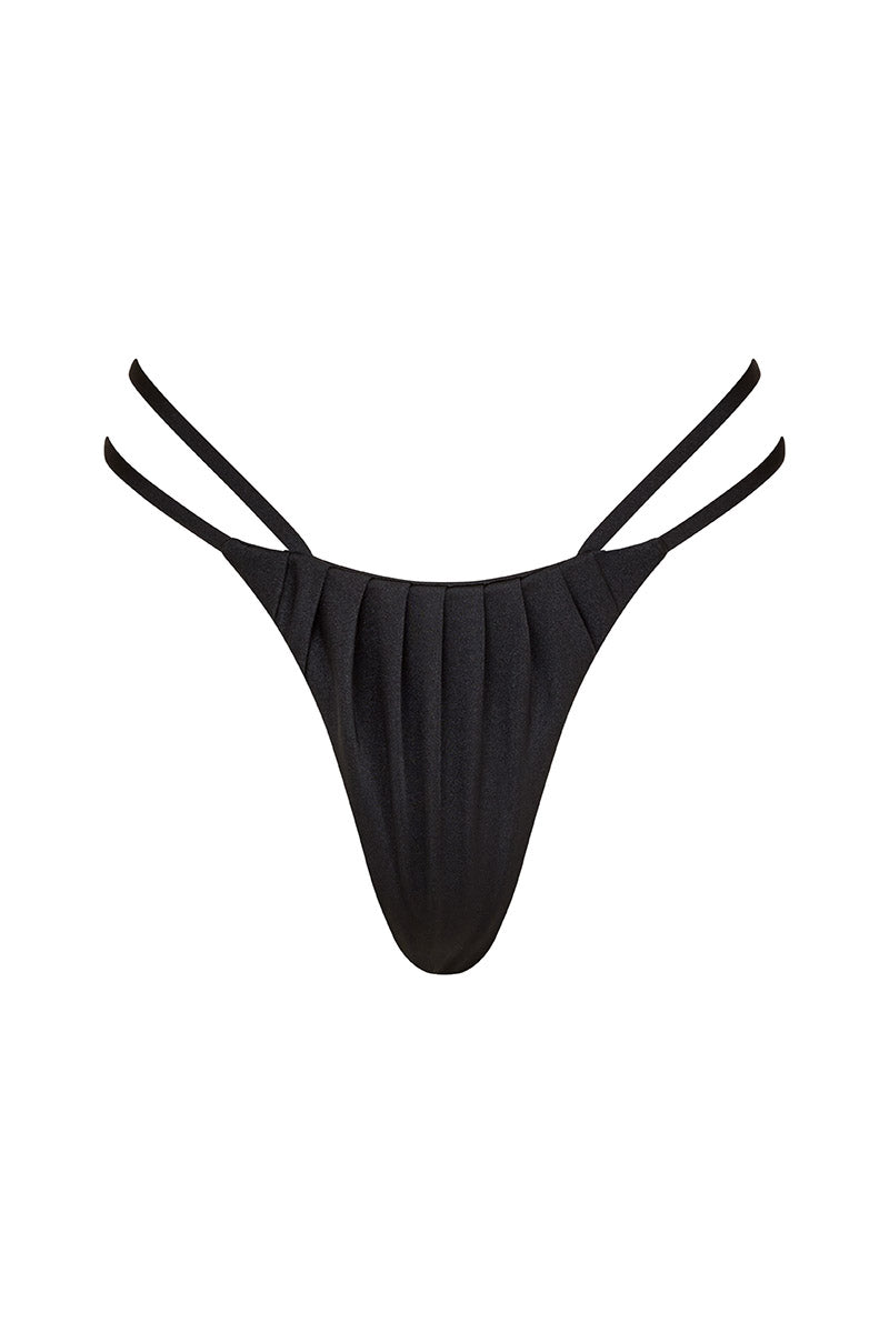 'Cosmic' String Bottoms - Black