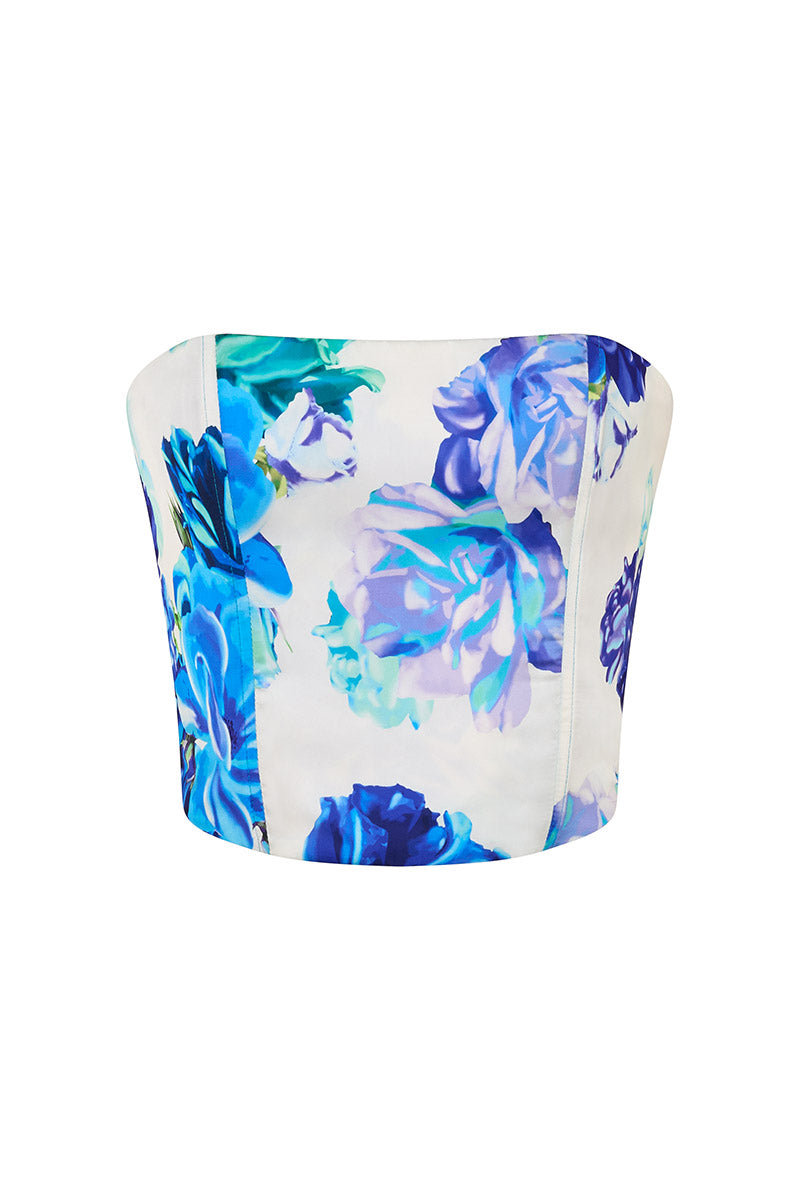 Cupid Crop Bustier - Flamenco Blue