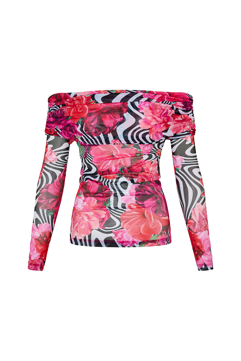 'Loop' Top - Flamenco Stripe