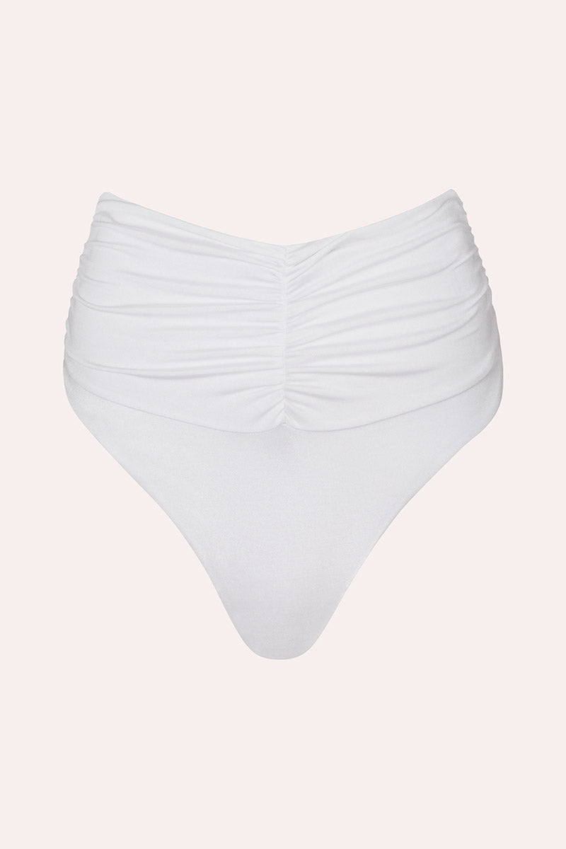 'Hibiscus' Ruched Bottom - Pearl