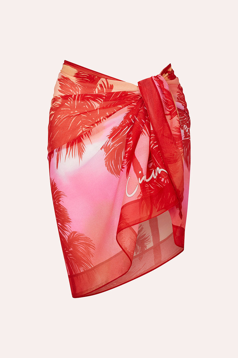 Short Sheer Scarf - Palm