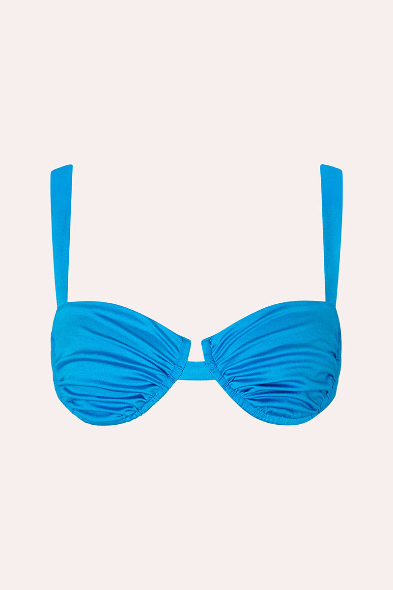 Ariel Ruched Bra - Admiral Blue