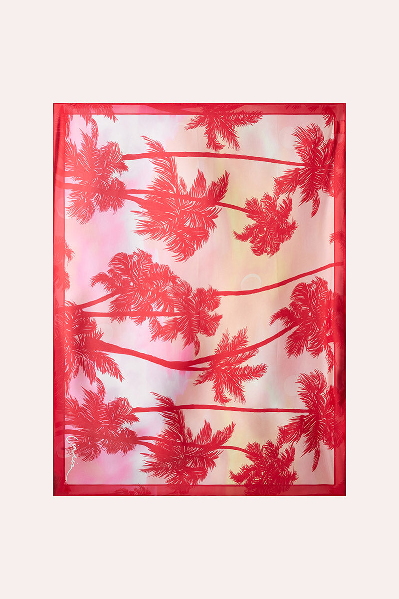 Long Silky Scarf - Palm