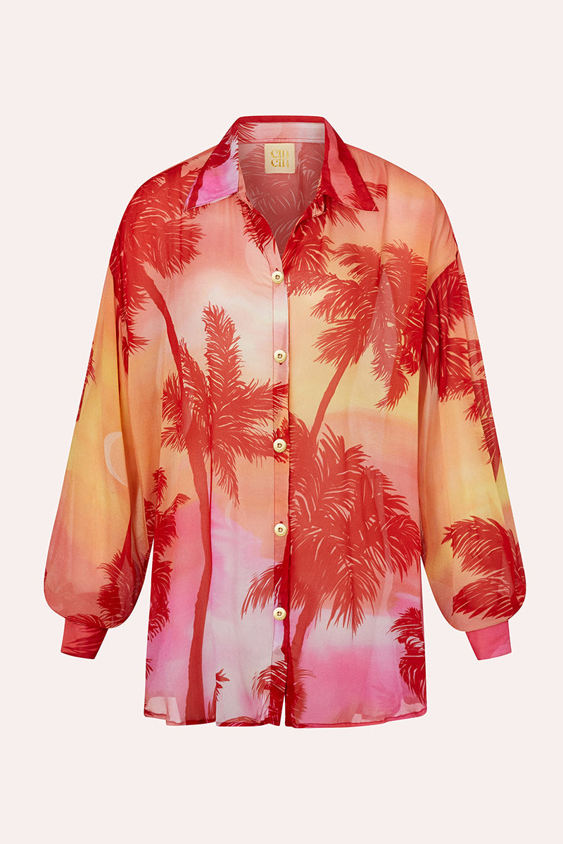 'Solace' Button Up Shirt - Palm