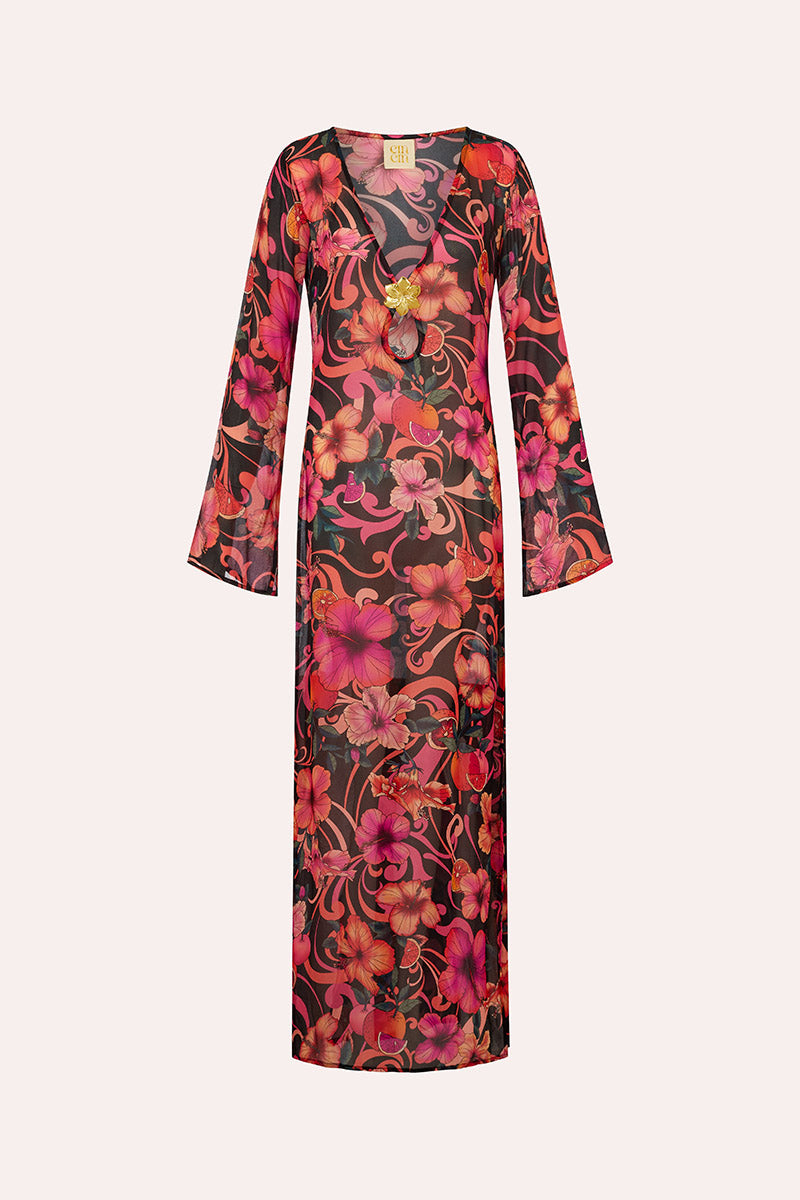 Hotline Maxi Dress - Hibiscus Pink