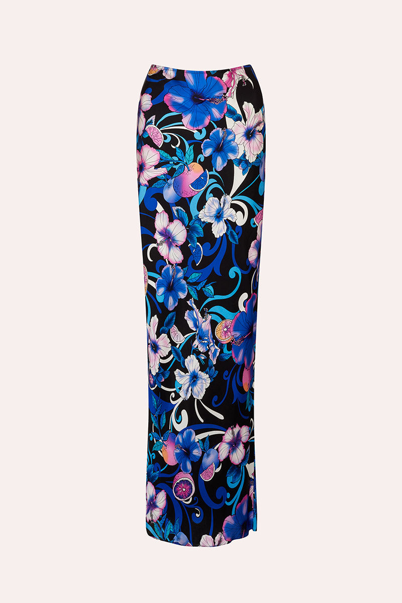 Miami Maxi Skirt - Hibiscus Blue
