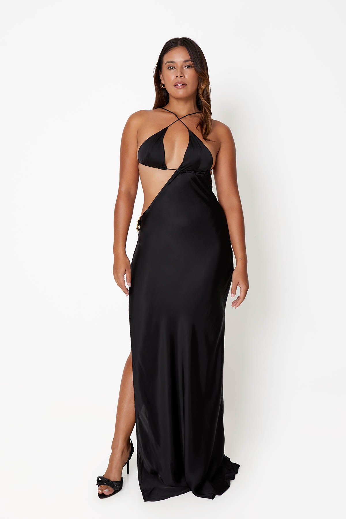 Villa Heart Maxi Dress - Black