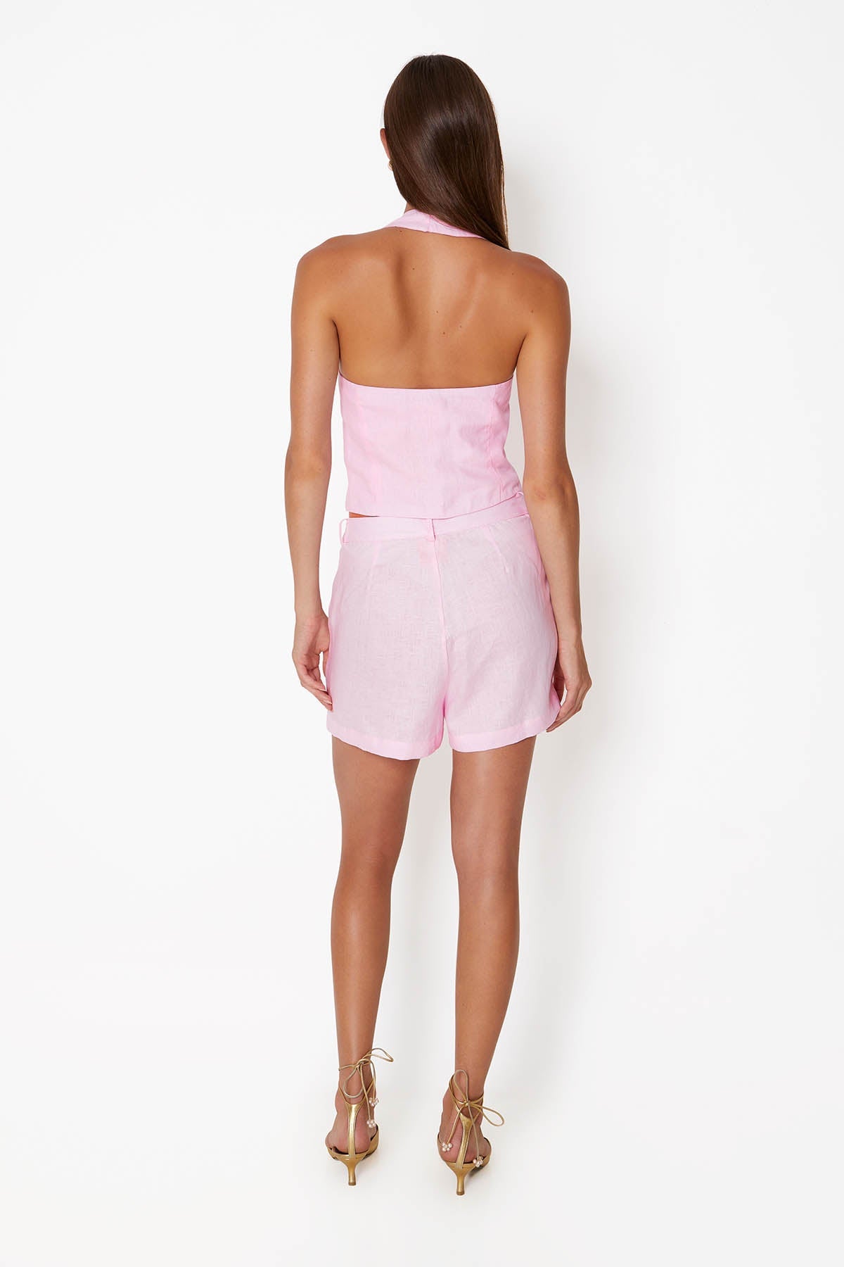 'Rouge' Tailored Shorts - Ballet Pink