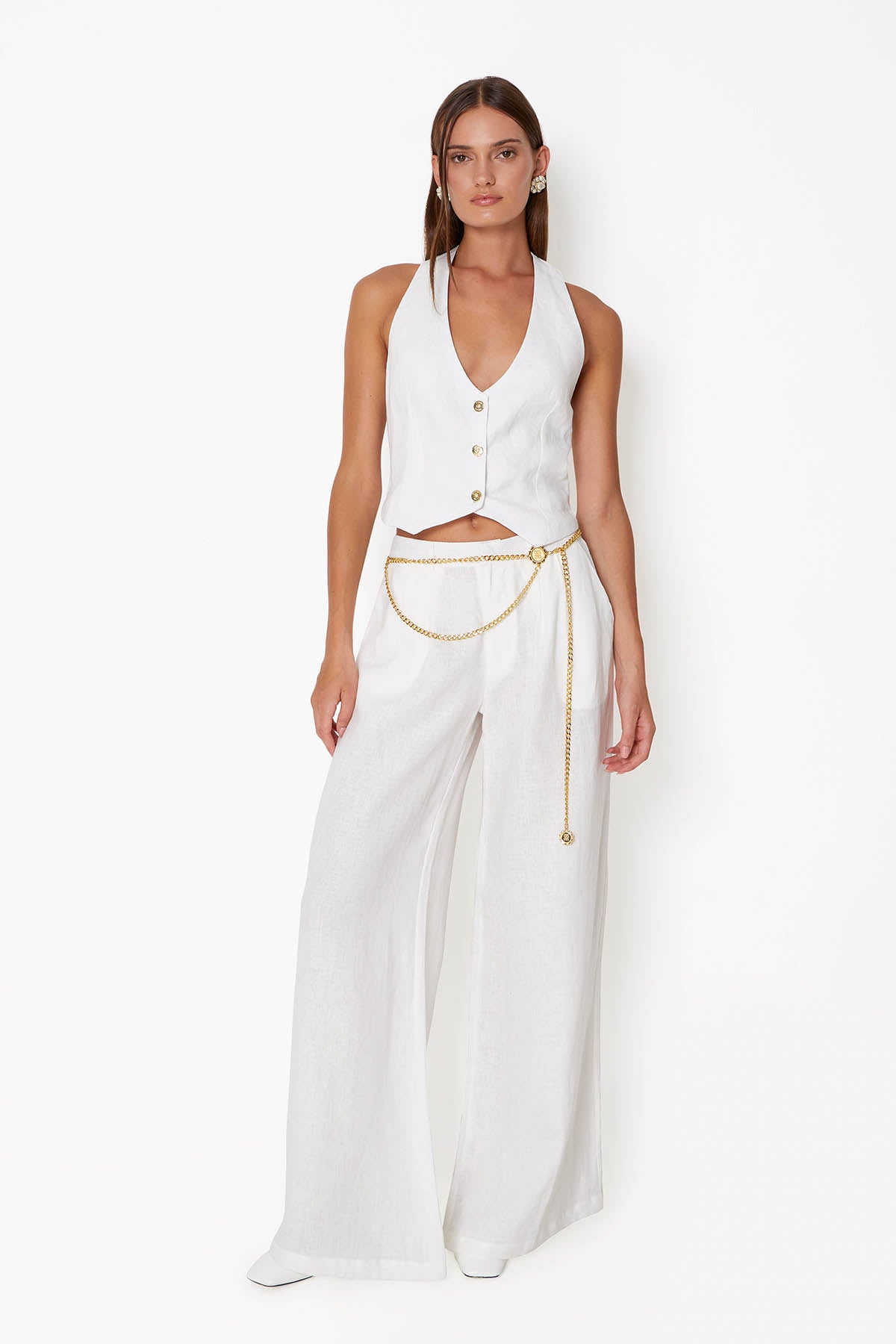 'Belle' Vest - Pearl