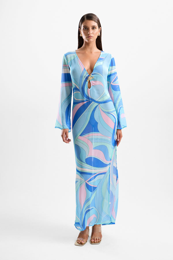 Hotline Lobster Maxi Dress - Dolce Blue