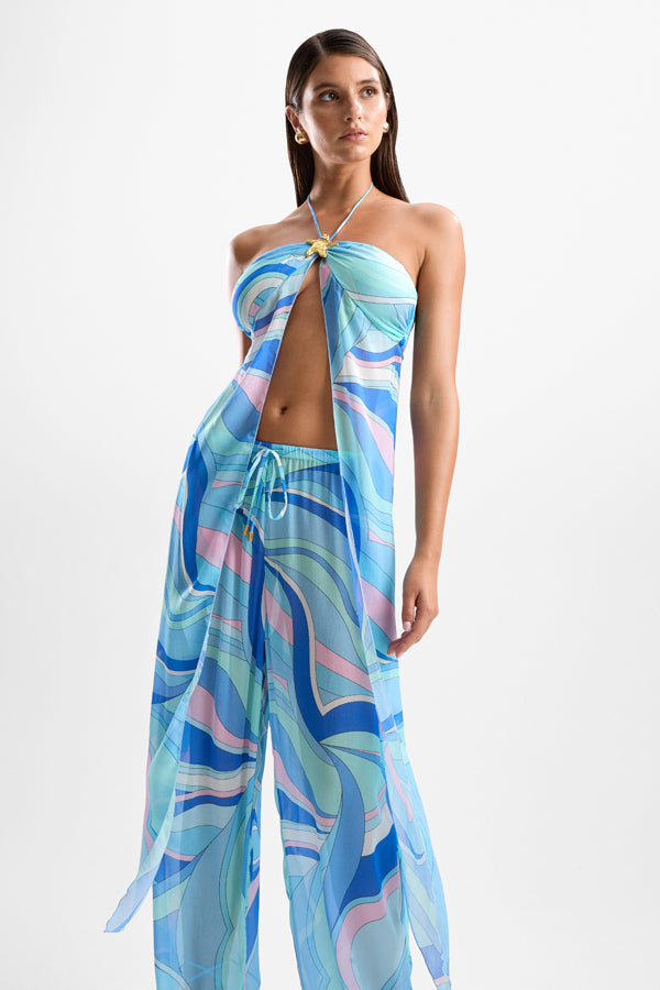 'Coral' Lobster Drape Top - Dolce Blue