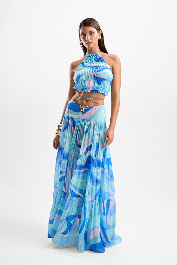 Spice Ruched Top - Dolce Blue