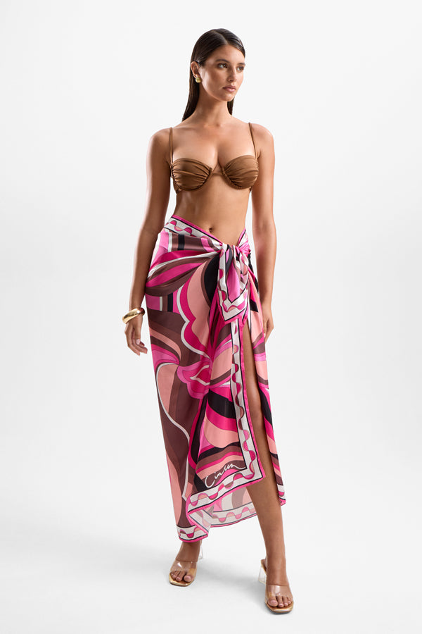 'Pisces' Ruched Bra - Mocha