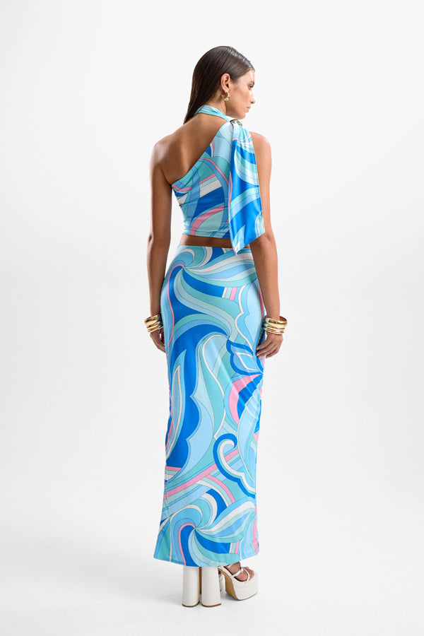 Reverie Halo Maxi Skirt - Dolce Blue