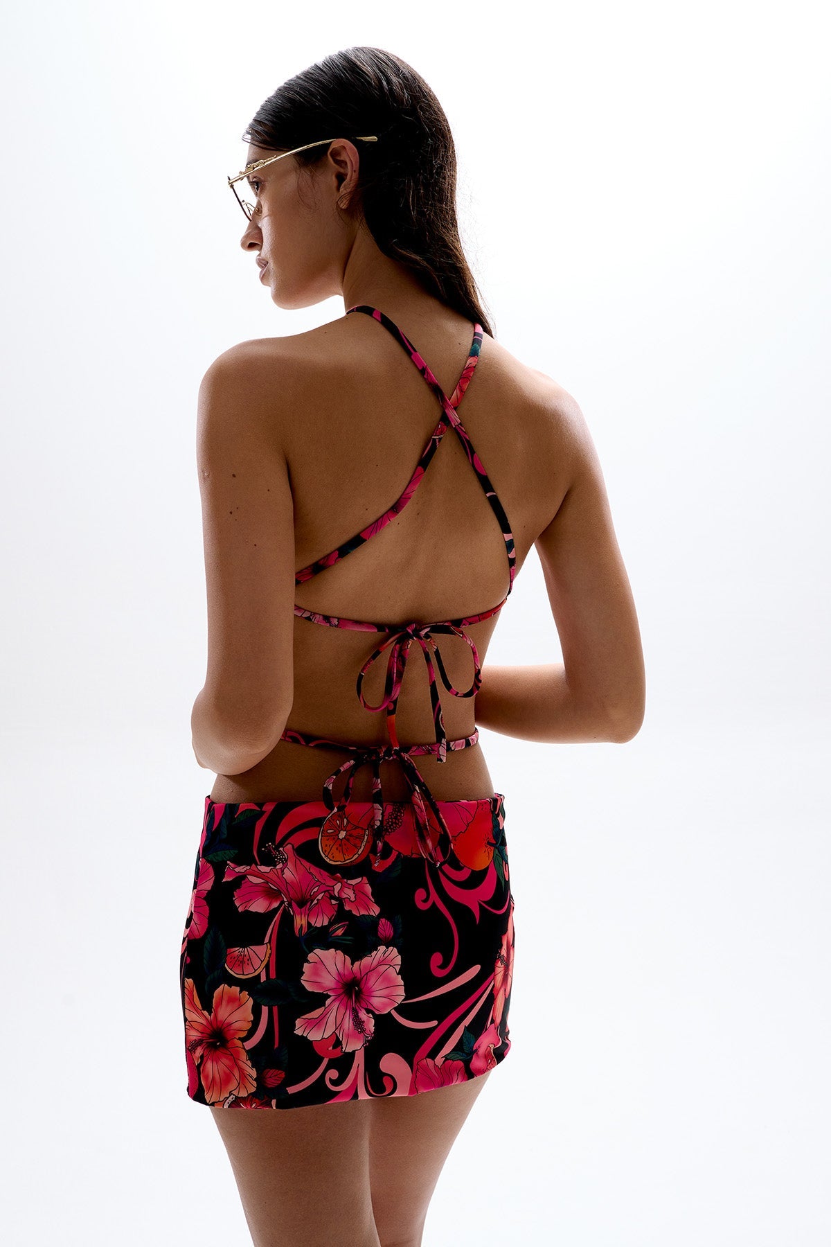 'Vice' Cut Out Mini Dress - Hibiscus Pink