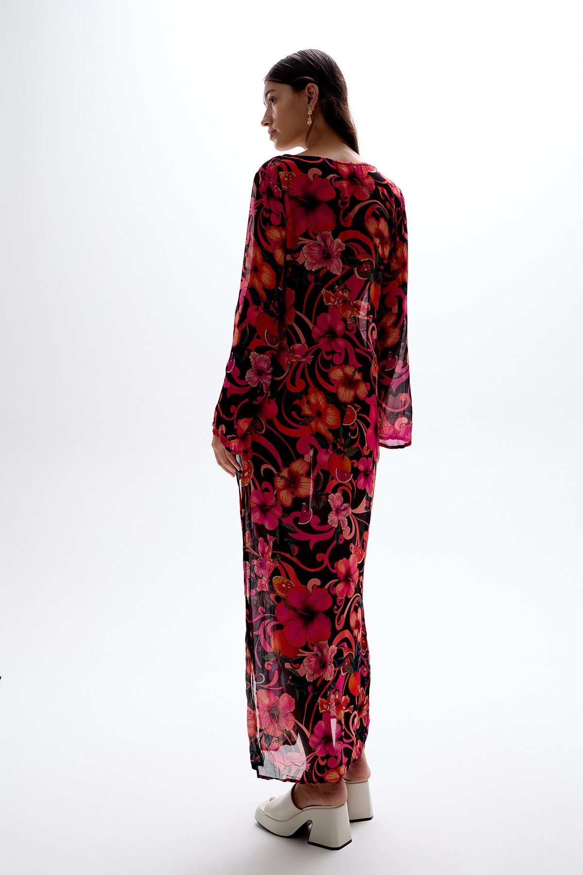 'Hotline' Maxi Dress - Hibiscus Pink