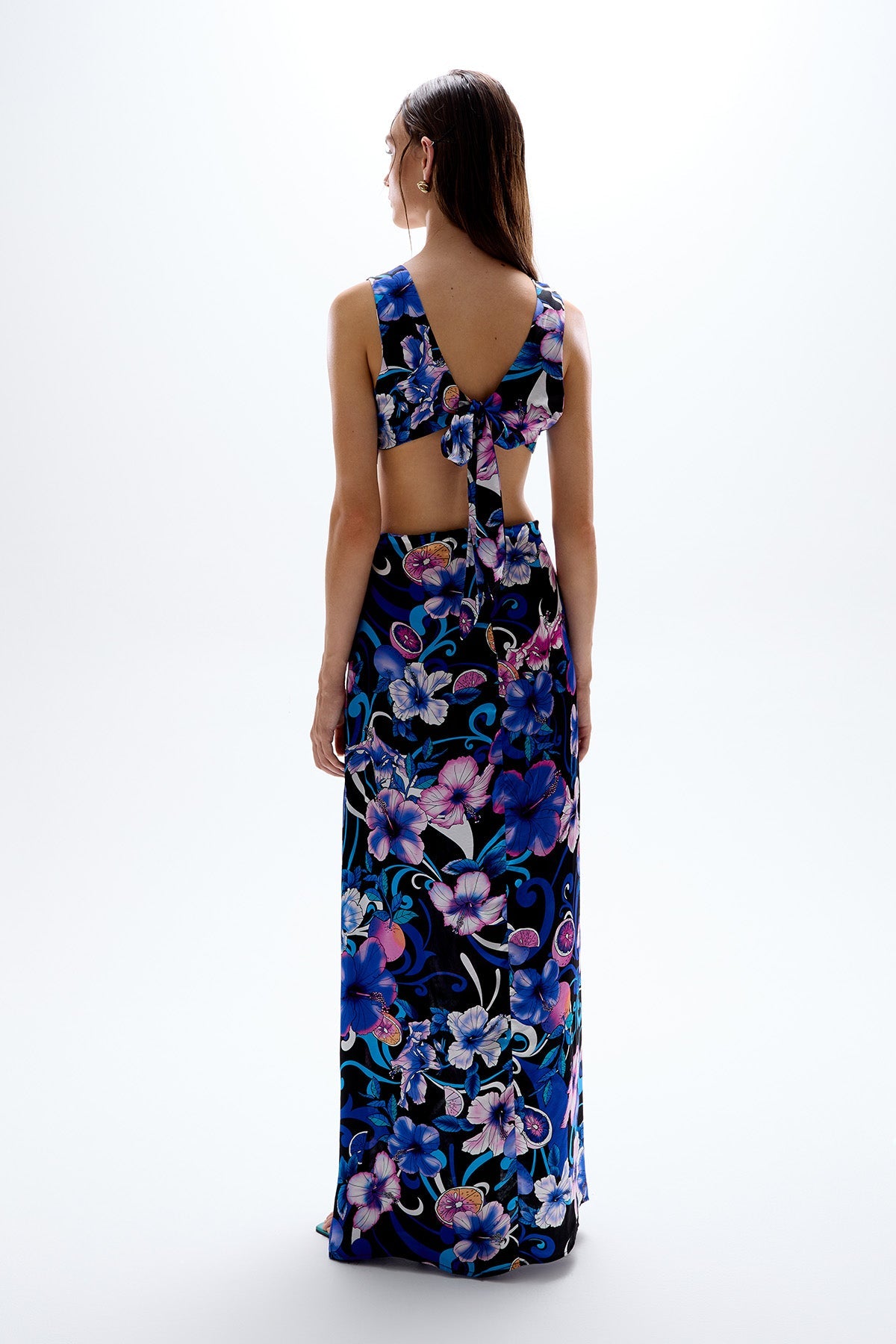 Vega' Maxi Dress - Hibiscus Blue
