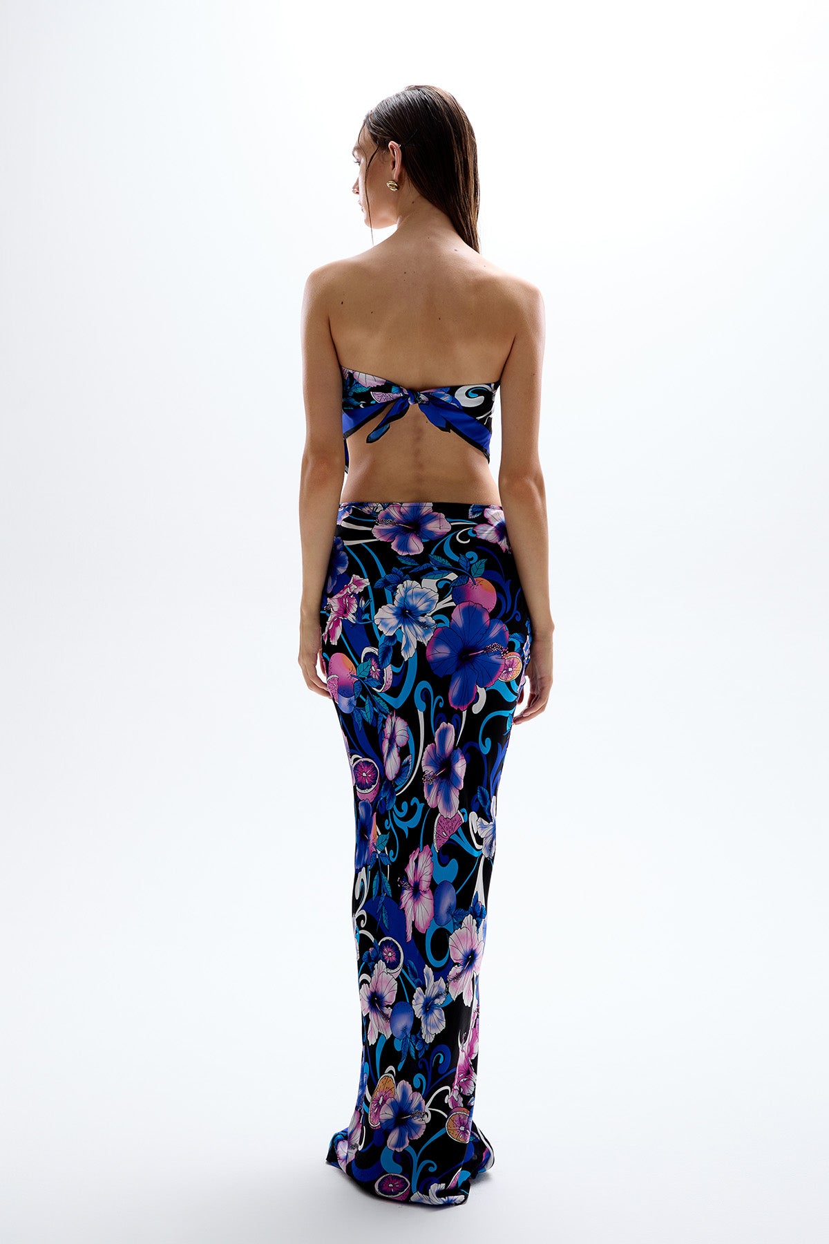 'Miami' Maxi Skirt - Hibiscus Blue