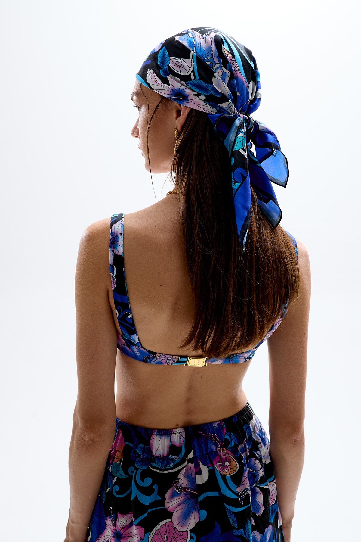 Headscarf - Hibiscus Blue