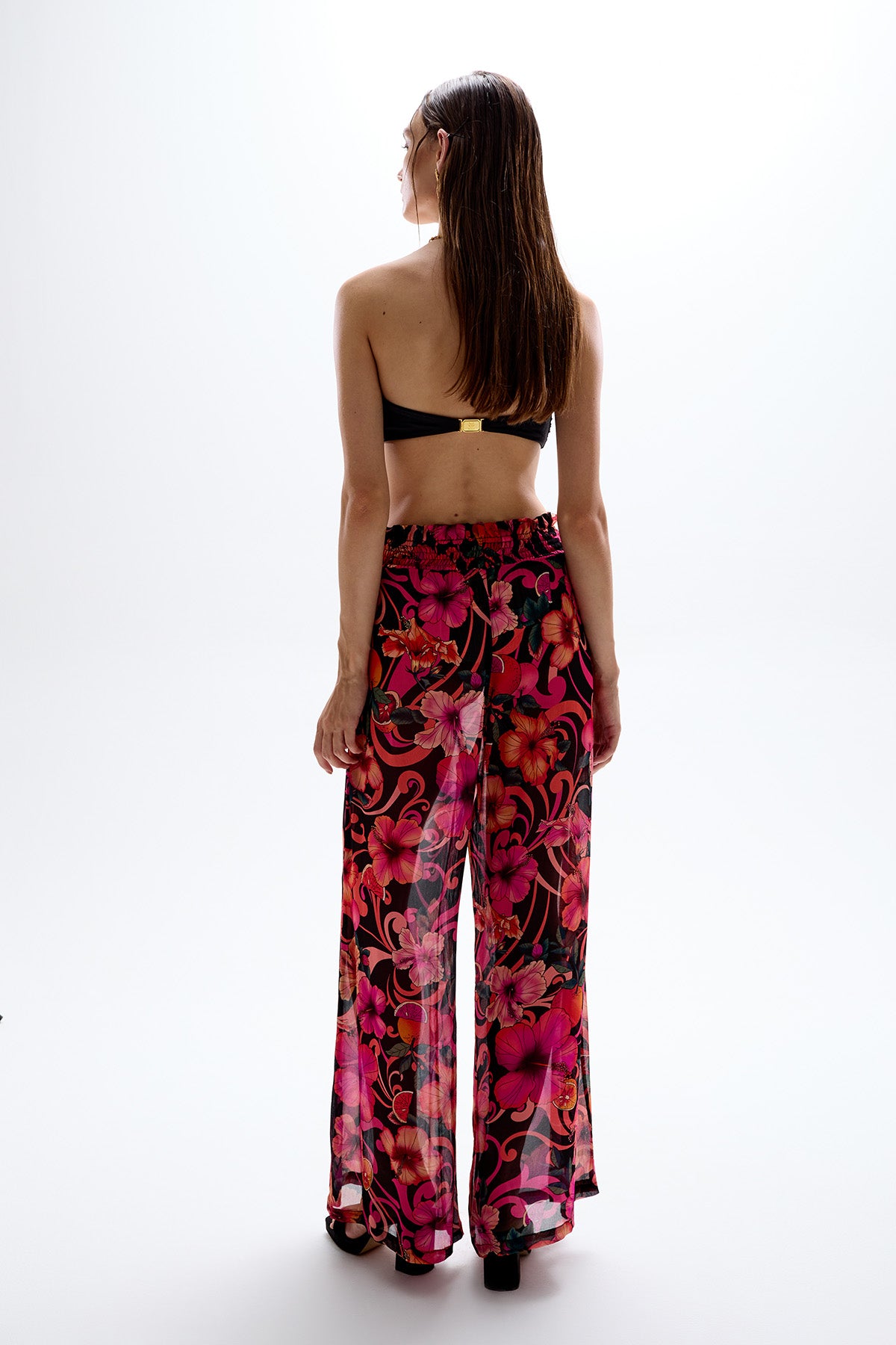 'Mission' Shirred Pants - Hibiscus Pink