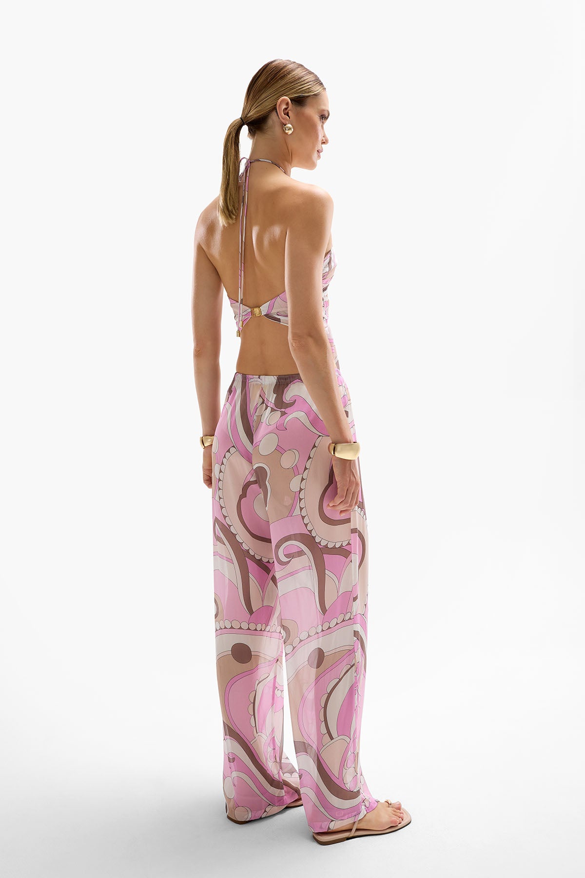 'Coral' Orchid Drape Top - Antibes